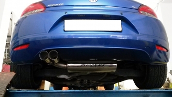 VW SCIROCCO 1.4 Tsi Turboback exhaust with race-cat TRC