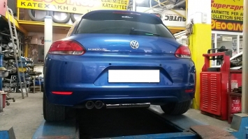 VW SCIROCCO 1.4 Tsi Turboback exhaust with race-cat TRC