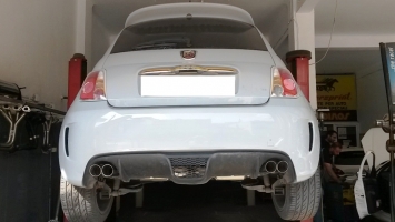 FIAT 500 ABARTH Turboback exhaust with racing catalytic converter