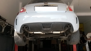 FIAT 500 ABARTH Turboback exhaust with racing catalytic converter