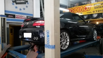 MG TF 160 Rear Muffler with 2 dual Exhaust Tips.