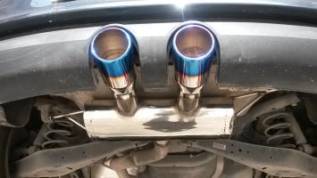 VW GOLF V 1.4TSI LOOK R32 Rear muffler with Titanium Exhaust Tips