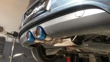 VW GOLF V 1.4TSI LOOK R32 Rear muffler with Titanium Exhaust Tips
