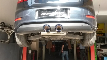 VW GOLF V 1.4TSI LOOK R32 Rear muffler with Titanium Exhaust Tips