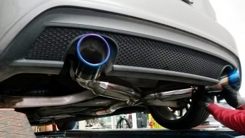 MERCEDES A200 W176  Cat-back exhaust system with titanium exhaust tips