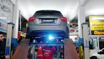 MERCEDES A200 W176  Cat-back exhaust system with titanium exhaust tips