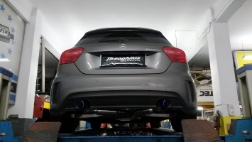 MERCEDES A200 W176  Cat-back exhaust system with titanium exhaust tips