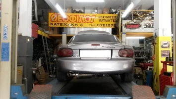 MAZDA MX5 TURBO Turboback exhaust with one rear muffler