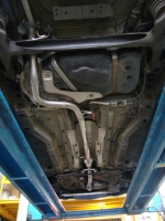 OPEL CORSA OPC Turboback exhaust with racing catalytic converter.