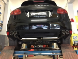 PORSCHE CAYENNE 958 Diesel Turboback exhaust with carbon exhaust tips 